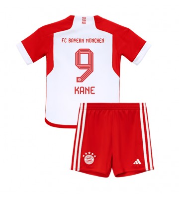 Bayern Munich Harry Kane #9 Primera Equipación Niños 2023-24 Manga Corta (+ Pantalones cortos)